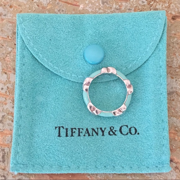 Tiffany & Co. Jewelry - Tiffany & Co. Silver Blue X Ring